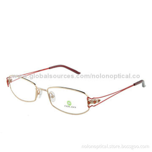 Metallic Women's Optical Light Weight Frame Rhinestone Eyeglasses